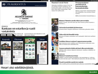 Hesari yksi edelläkävijöistä.
                                16.4.2013
 