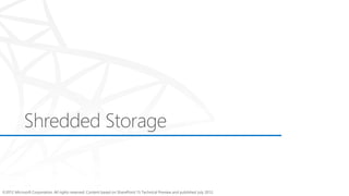 ©2012 Microsoft Corporation. All rights reserved. Content based on SharePoint 15 Technical Preview and published July 2012.
 