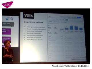 Anne Berner, Vallila Interior 11.11.2014
 