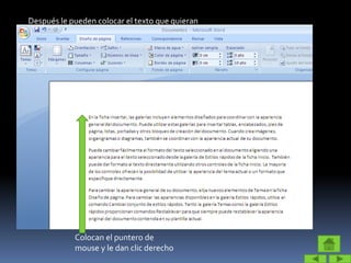 Después le pueden colocar el texto que quieran
Colocan el puntero de
mouse y le dan clic derecho
 