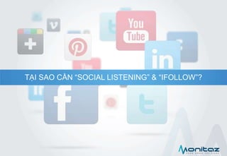 TẠI SAO CẦN “SOCIAL LISTENING” & “IFOLLOW”?
 
