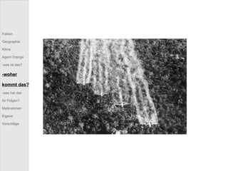 Fakten Geographie Klima Agent Orange -was ist das? -woher kommt das? -was hat das  für Folgen? Maßnahmen Eigene Vorschläge 