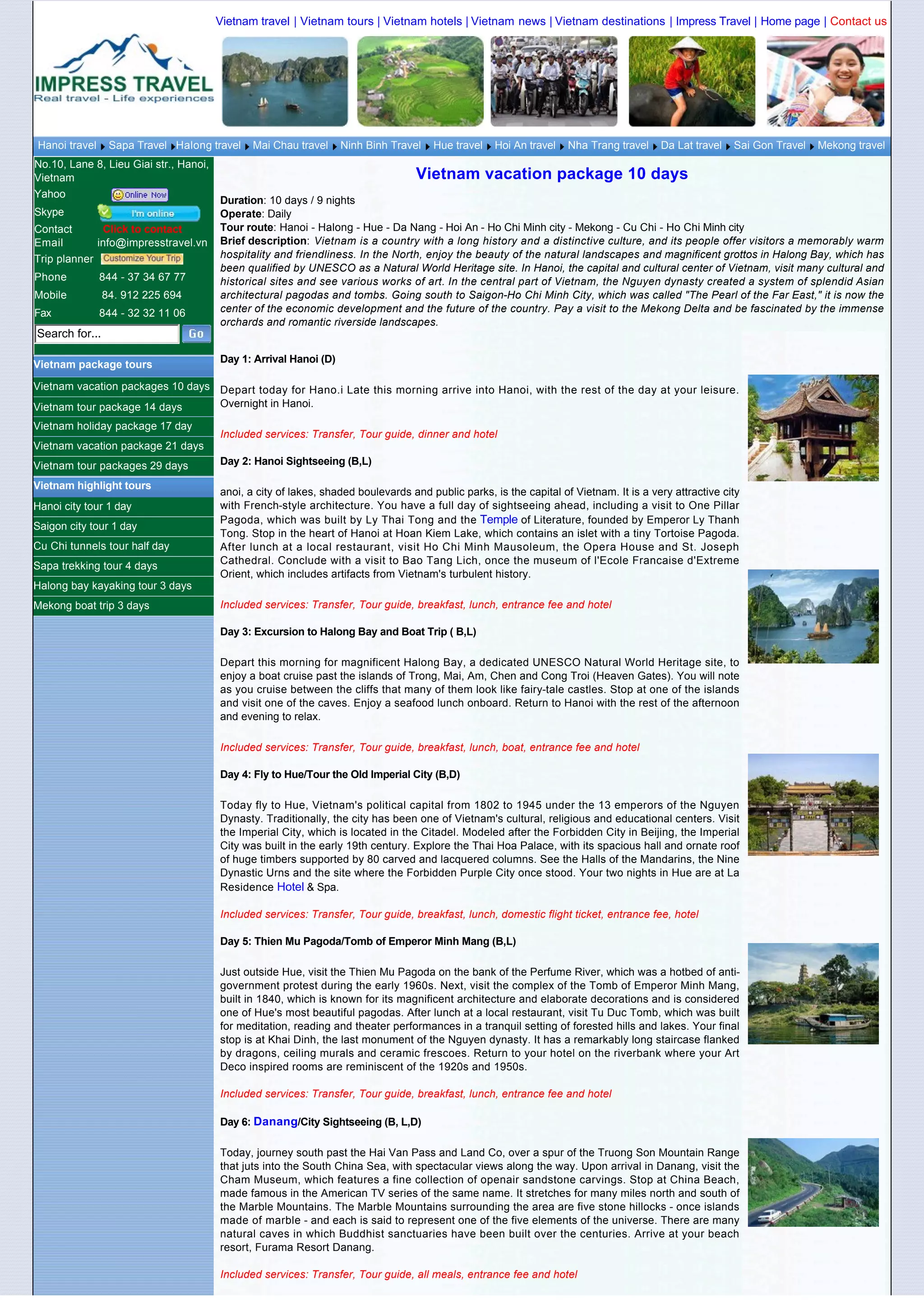 Vietnam Package Tour | PDF