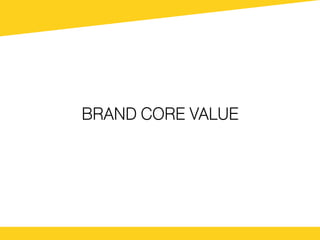 BRAND CORE VALUE
 