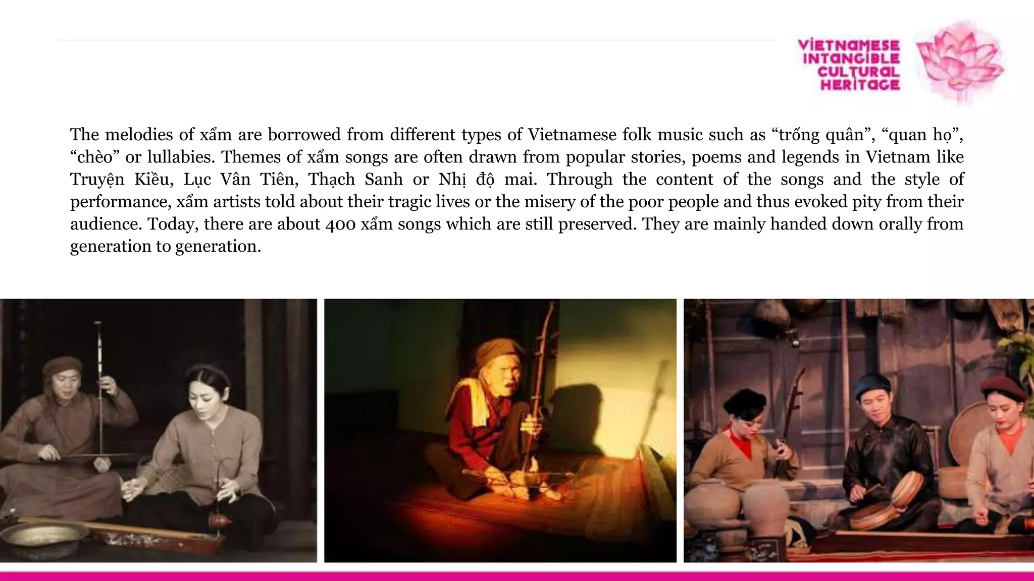 Cheo Type Vietnam cultural folder 4 cultural performances | PPTX