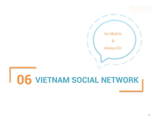 32	
06 VIETNAM SOCIAL NETWORK
Go	Mobile		
&	
Always	On	
 