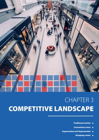 CHAPTER 3
COMPETITIVE LANDSCAPE
Traditional market
Convenience store
Supermarket and Hypermarket
Shopping centre
ImagefromFusionResorts’Website
 