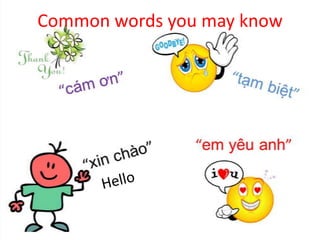 Common words you may know
 