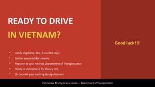Process Update Slides Vietnamese Driving License Guide for Foreigners (2026 Update) | PPTX