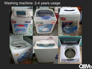 Washing machine: 2-4 years usage
 