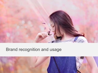 Brand recognition and usage
 