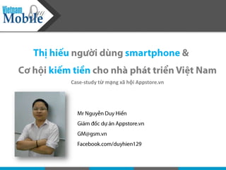 Case-study từ mạng xã hội Appstore.vn
 