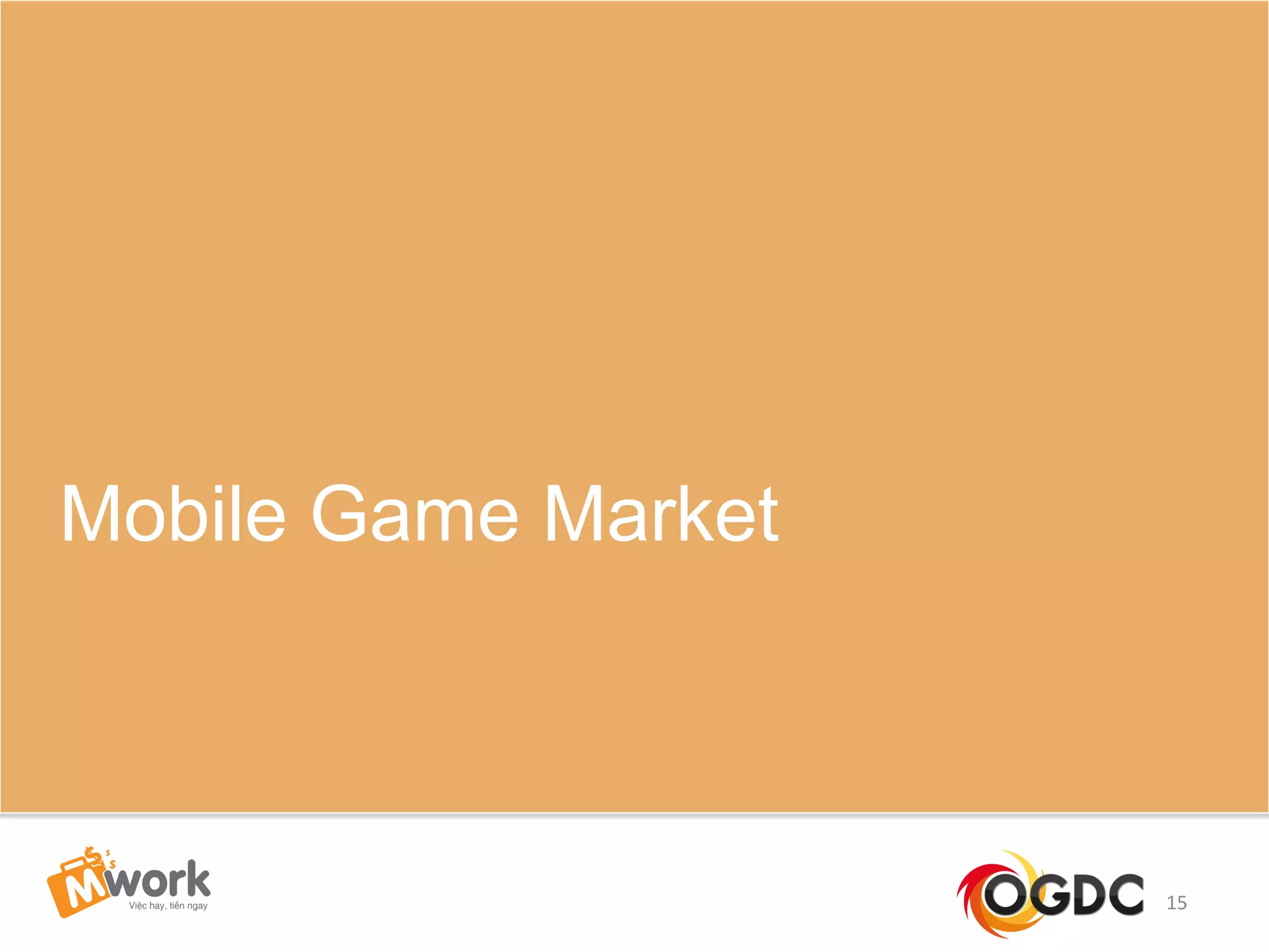 Mobile Game Market
15
 