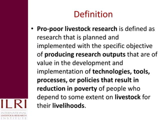 Pro-poor issues for livestock and some lessons for Vietnam from ILRI’s research