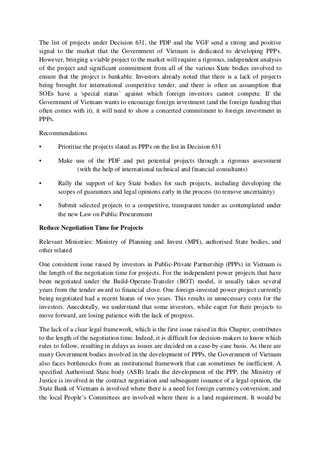 vietnam public private partnerships 2015