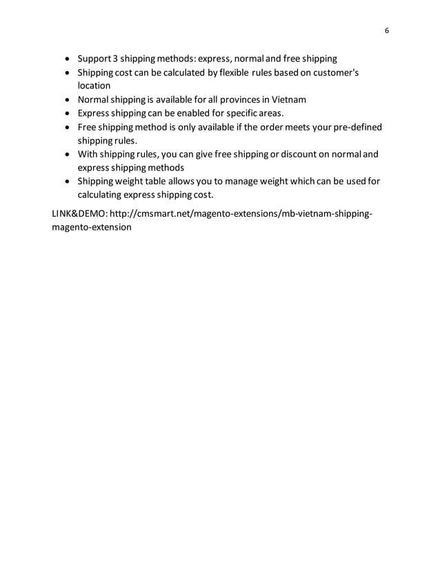 Vietnam shipping magento extension | DOCX