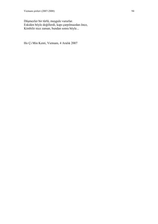 Vietnam Şiirleri 2007-2008