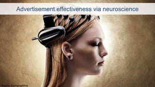 Advertisement effectiveness via neuroscience
Source: ExchangeWire
 