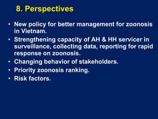 A survey on prevention of zoonotic emerging infectious disease in provinces in Southern Vietnam: Ecosystem studies