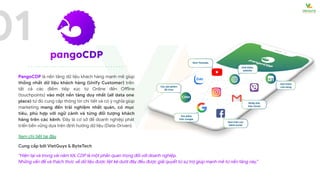 PangoCDP là nền tảng dữ liệu khách hàng mạnh mẽ giúp
thống nhất dữ liệu khách hàng (Unify Customer) trên
tất cả các điểm t...