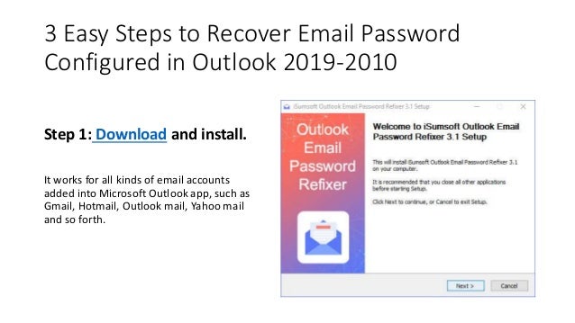 Find and Recover Password for Email Account POP or IMAP in MS Outlook…