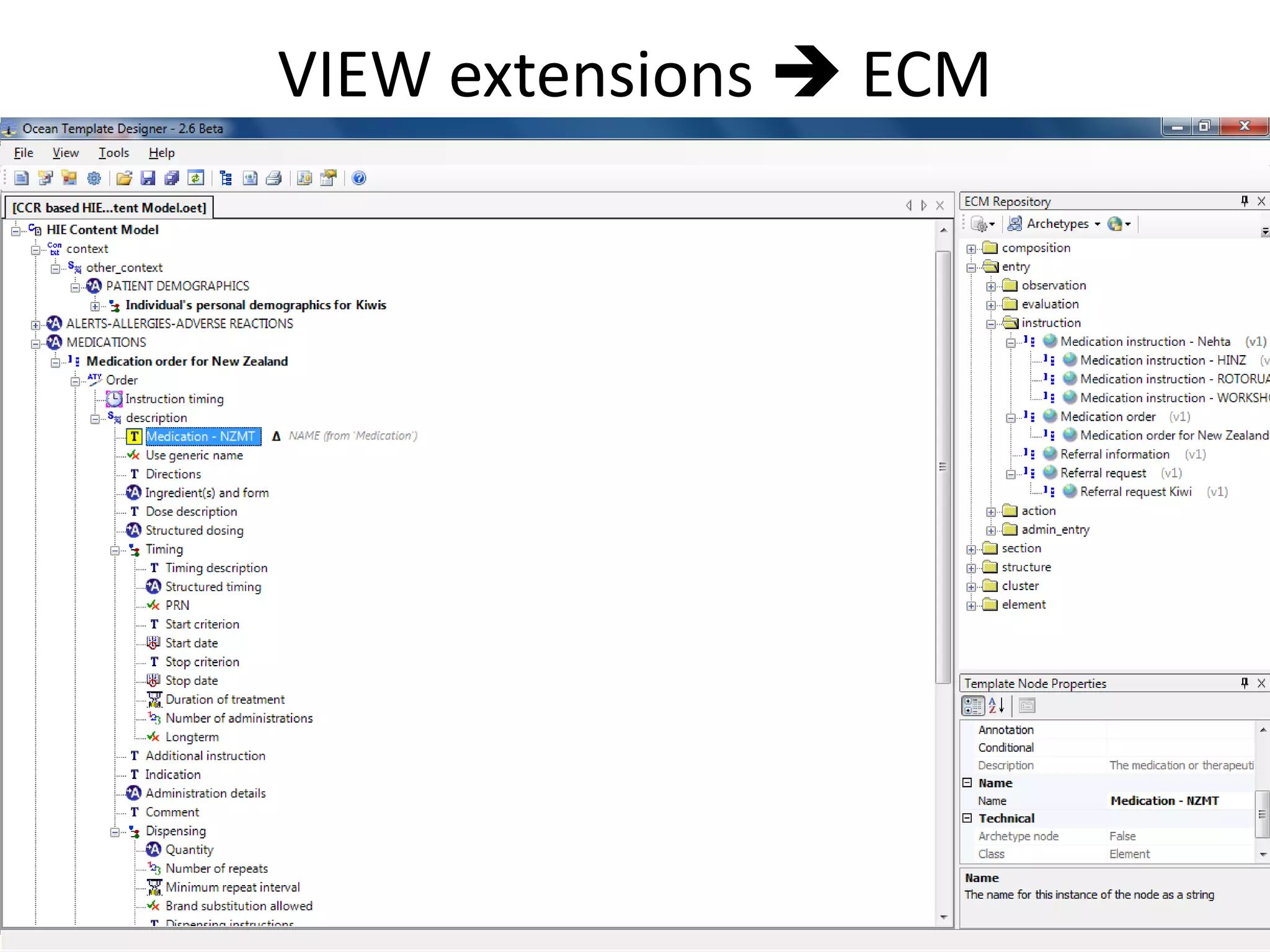 VIEW extensions  ECM
 