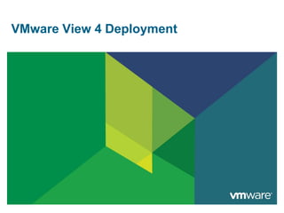 The VMware View 4 platform benefitsVMware View 4.0  User ExperienceUser ExperiencePCoIP ProtocolView MultimediaView DisplayView DirectView PrintOfflineManagementManagementView ManagerView ComposervCenterThinAppPlatformBenefitsScales for enterprise wide deployments