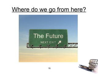 Where do we go from here?




            76
 