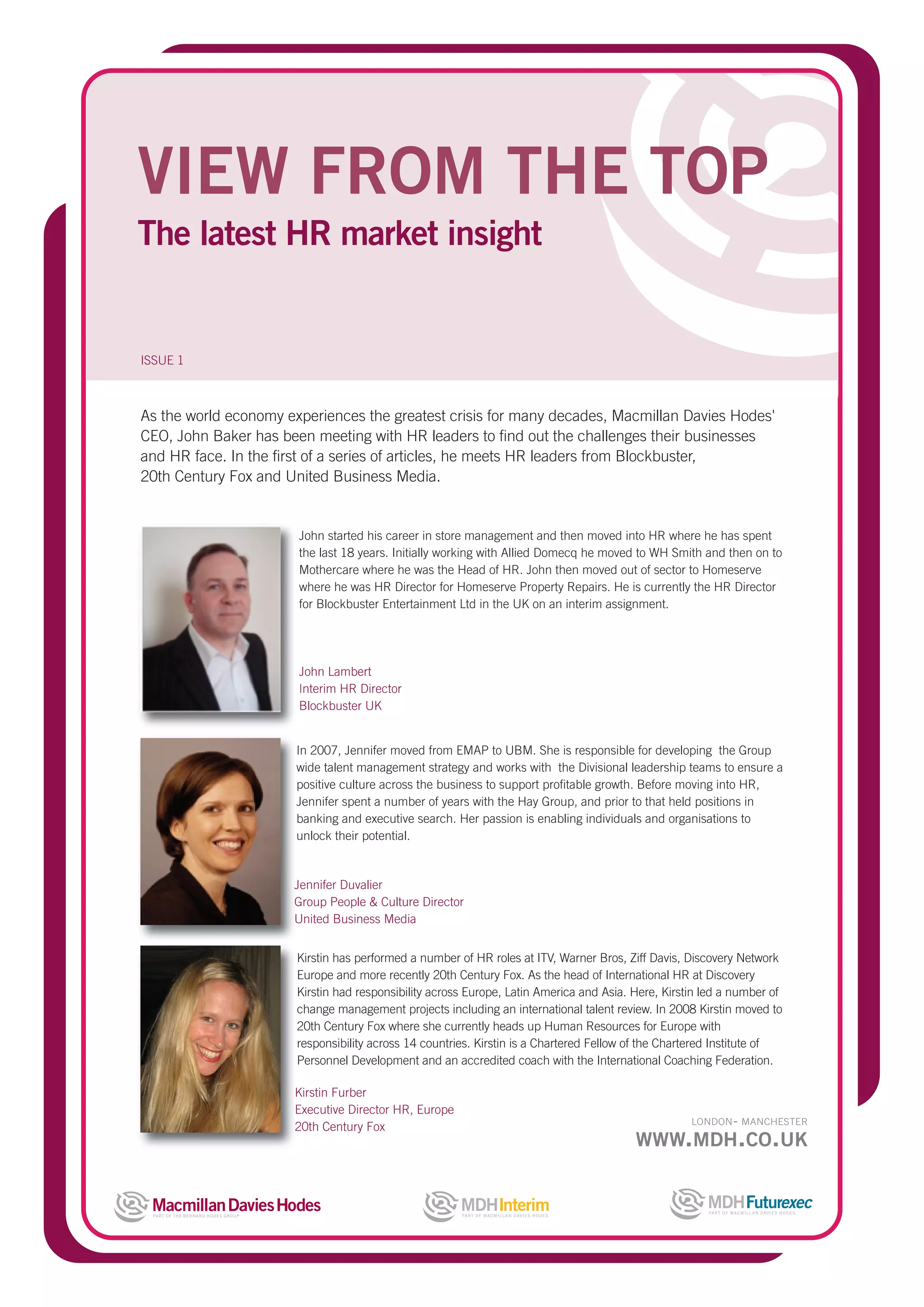 View From The Top - Issue 1