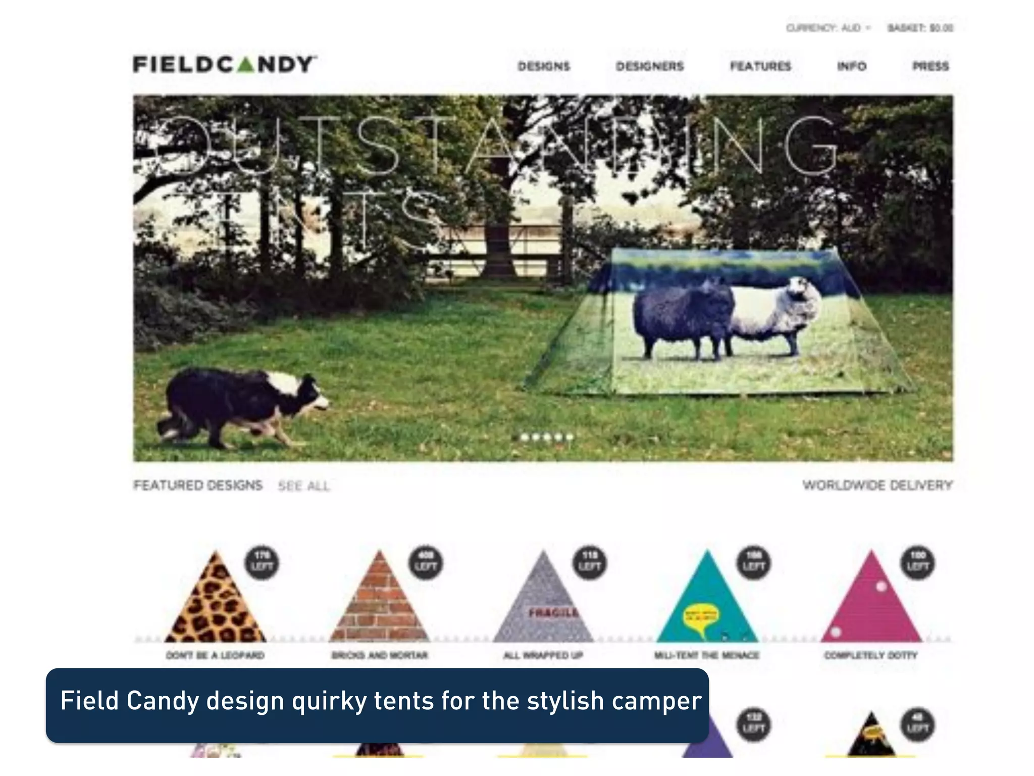 Field Candy design quirky tents for the stylish camper
 