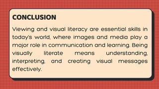 Viewing-Visual-Literacy - ENGLISH 311110 | PDF