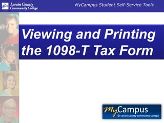 Viewing and Printing the 1098-T Tax Form 