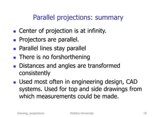 Parallel Projectors viewing-projection powerpoint cmputer graphics | PPT