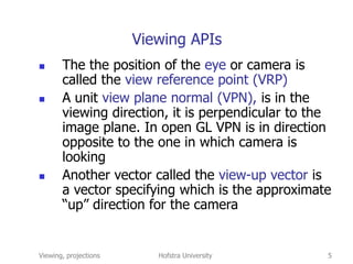Perpendicular Viewing viewing-projection powerpoint cmputer graphics | PPT
