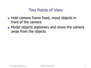 Viewing Objects Examples viewing-projection powerpoint cmputer graphics | PPT