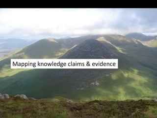 Mapping knowledge claims & evidence
 
