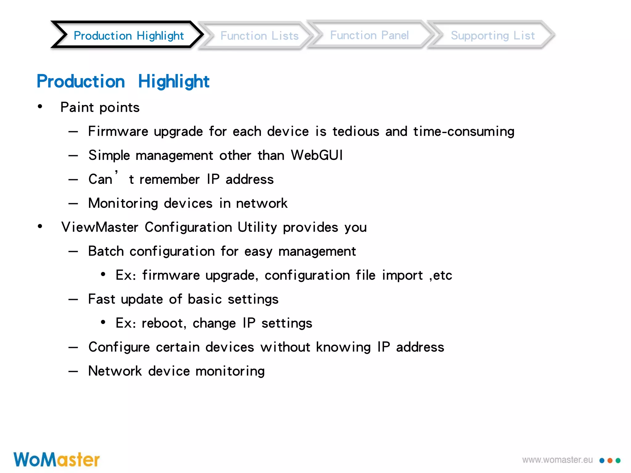 Viewmaster industrial network configuration utility womaster ppt