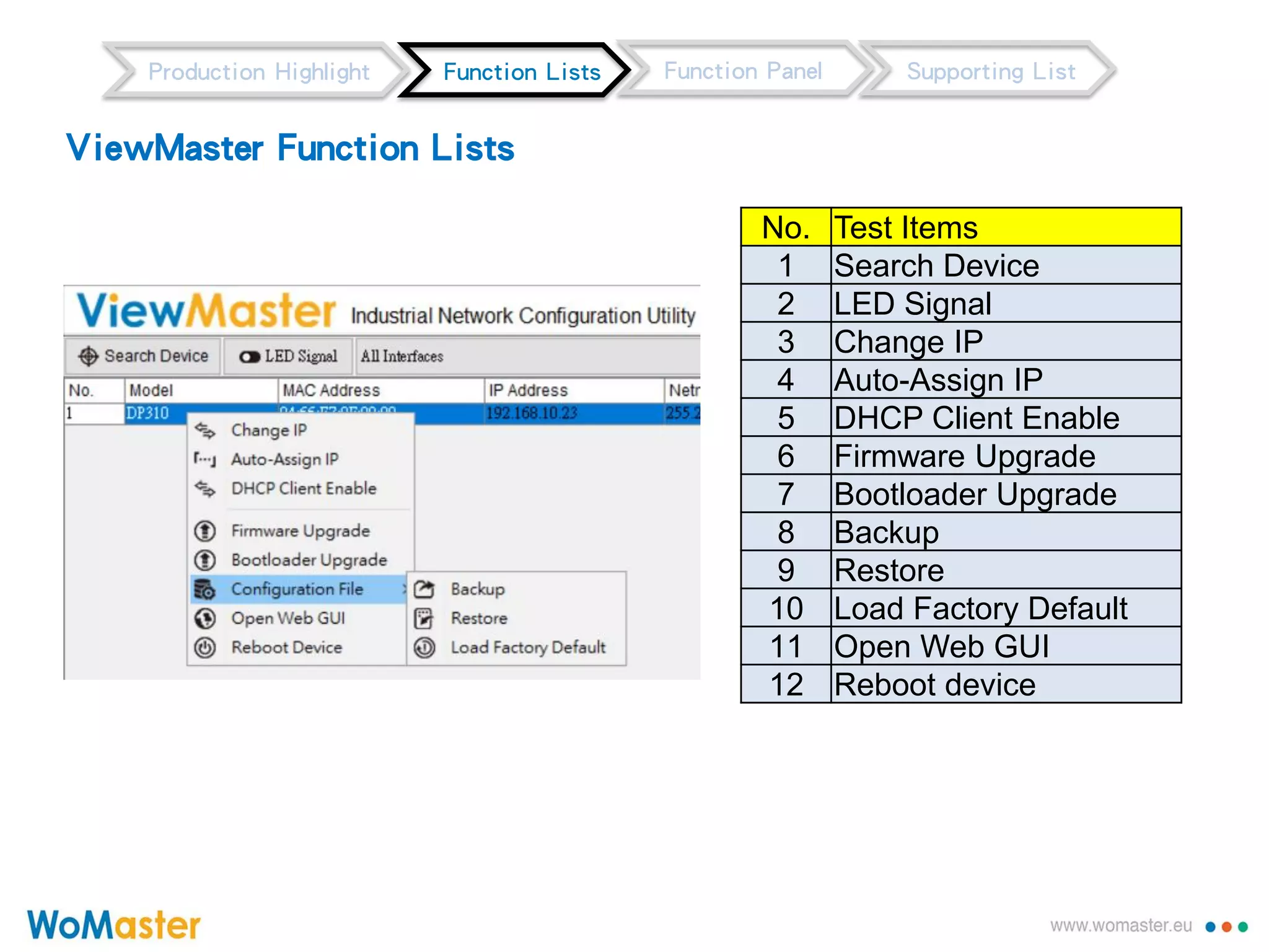 Viewmaster industrial network configuration utility womaster ppt