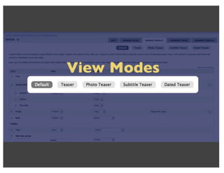 View Modes (DrupalCon Denver 2012)