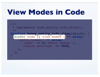 View Modes (DrupalCon Denver 2012)