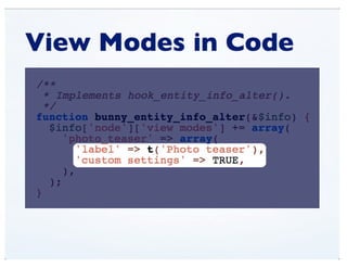 View Modes (DrupalCon Denver 2012)