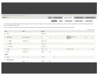View Modes (DrupalCon Denver 2012)