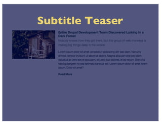 View Modes (DrupalCon Denver 2012)