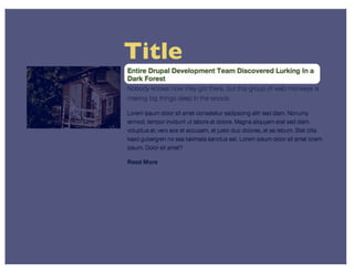 View Modes (DrupalCon Denver 2012)