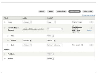 View Modes (DrupalCon Denver 2012)