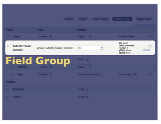 View Modes (DrupalCon Denver 2012)
