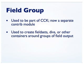 View Modes (DrupalCon Denver 2012)