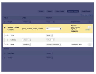 View Modes (DrupalCon Denver 2012)
