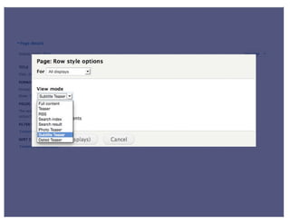 View Modes (DrupalCon Denver 2012)