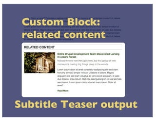 View Modes (DrupalCon Denver 2012)